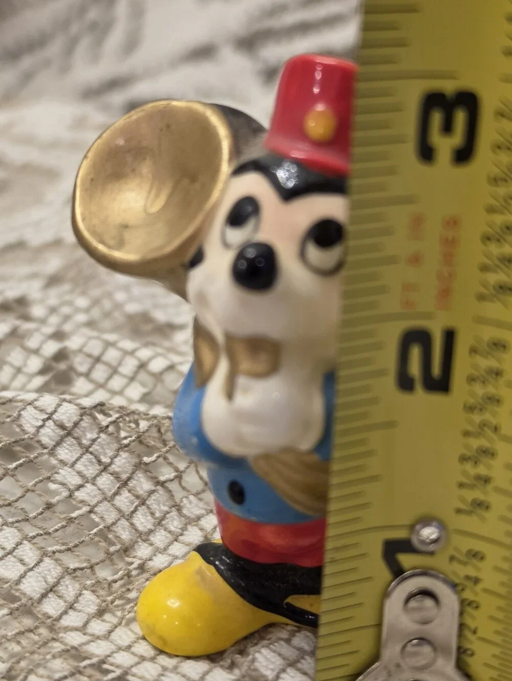 VTG Walt Disney Pro. Mickey Mouse Tuba Marching Band Ceramic Figurine Japan